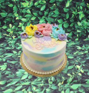 Easter Catering Menu Cake - Floral
